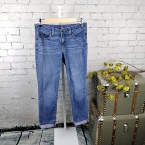 NYDJ Lift Tuck Mid-rise Boyfriend Jeans Blue Size 2